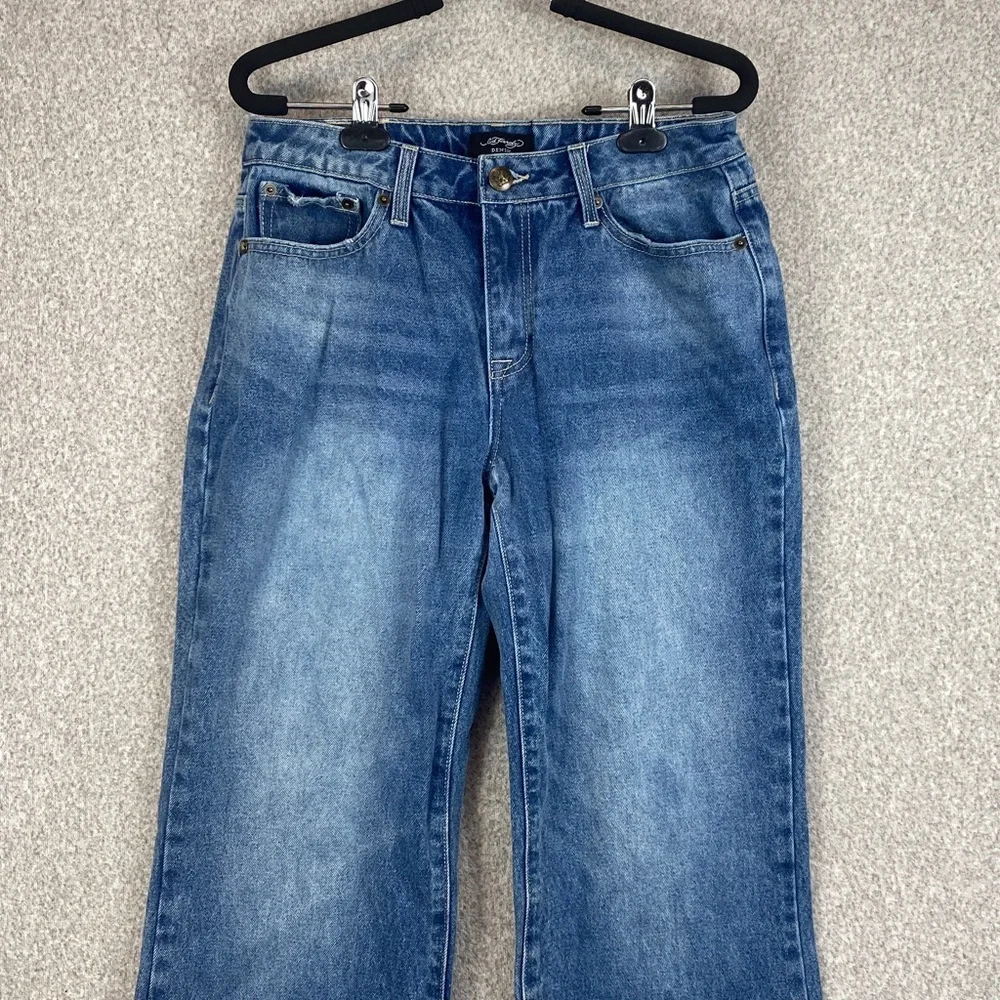 Ed Hardy painted jeans size 28 graffiti retro Y2K art tattoo edgy streetwear - Picture 9 of 11